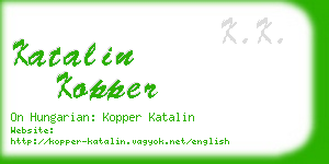 katalin kopper business card